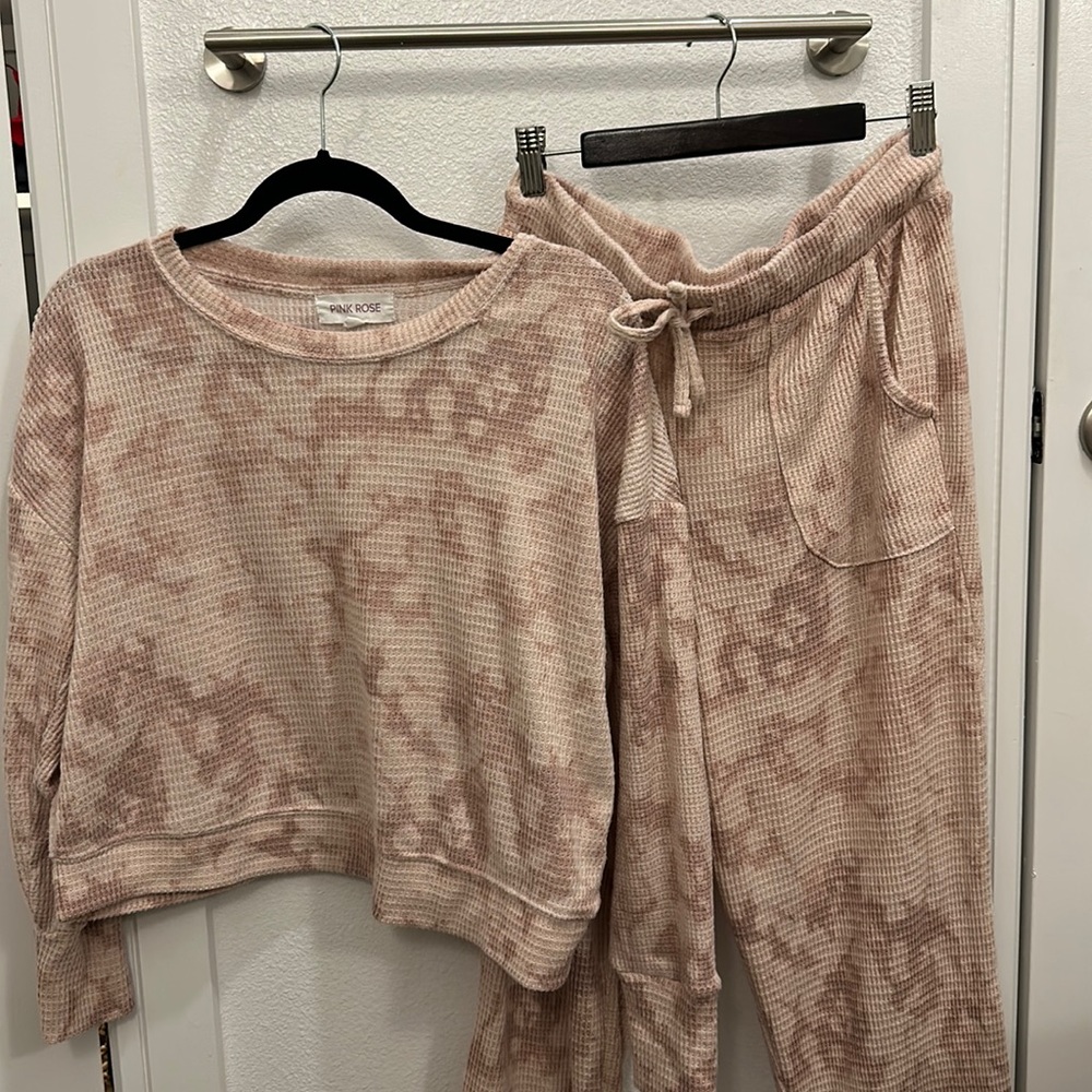Waffle Knit Jogger Set
